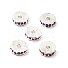 Brass Micro Pave Cubic Zirconia Beads KK-R216-15S-04-1