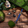3Pcs 3 Colors Dinosaur Head Shaped Brass Beads KK-NB0002-95-4