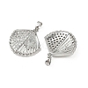 Brass Micro Pave Cubic Zirconia Pendants KK-C093-07P-2