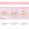 Brass Clip-on Earring Converters Findings KK-D060-02RG-4