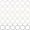 30Pcs 5 Colors Ion Plating(IP) 316 Surgical Stainless Steel Hoop Earrings Findings STAS-UN0030-95-1
