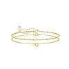 2Pcs 2 Styles Brass Beaded Bracelets & Satellite Chains Bracelets for Women FS-WG4A116-06-1