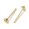 Brass Studs Earrings Finding KK-K383-01A-G-2