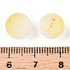 Frosted Baking Paint Crackle Glass Beads with Glitter Powder DGLA-T004-01I-3