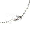 Non-Tarnish 201 Stainless Steel Cable Chain Heart Frame Pendant Necklaces for Women NJEW-U005-03P-3