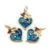 Brass Micro Pave Cubic Zirconia Pendants KK-S523-06G-1