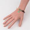Christmas Tree Natural Gemstone Beaded Charm Kids Bracelets BJEW-JB02248-3