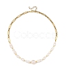 Natural Baroque Keshi Pearl Peanut Graduated Beaded Necklaces for Women NJEW-JN06489-2