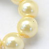 Baking Paint Pearlized Glass Pearl Round Bead Strands X-HY-Q330-8mm-21-3