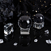 Glass Crystal Ball Display Pedestals AJEW-WH0314-623-5