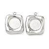 304 Stainless Steel Pendant Cabochon Settings STAS-C167-07E-P-1