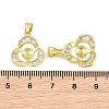Brass Micro Pave Clear Cubic Zirconia Peg Bails Pin Pendants KK-CBA6A75-06G-3