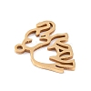 Ion Plating(IP)  201 Stainless Steel Pendants STAS-K003-06G-3