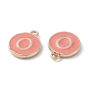 (Defective Closeout Sale Border damaged) Golden Plated Alloy Enamel Charms ENAM-XCP0001-20O-3