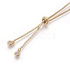 Brass Bracelets Making ZIRC-F098-08G-2