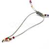 Adjustable Nylon Cord Braided Bead Bracelets BJEW-P256-B14-3