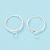 201 Stainless Steel Huggie Hoop Earring Findings STAS-P283-01P-S-1
