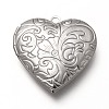 Tarnish Resistant 316 Stainless Steel Locket Pendants X-STAS-P268-08P-1