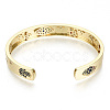 Brass Micro Pave Cubic Zirconia Cuff Bangles BJEW-S142-022-NF-3