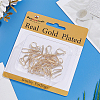 40Pcs 4 Styles Brass Earring Hooks KK-BBC0024-39-6
