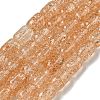 Transparent Crackle Glass Beads Strands GLAA-NH0001-04B-1