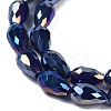 Opaque Solid Color Electroplate Glass Beads Strands X-EGLA-N013-P6mm-B03-3