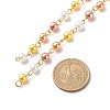 Handmade Glass Pearl Round Beaded Chains AJEW-SZ0002-40E-3