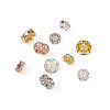 Yilisi 200Pcs 8 Style Brass Rhinestone Spacer Beads RB-YS0001-01-10