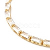 Adjustable Rack Plating Brass Cubic Zirconia Chain Bracelets BJEW-A132-10G-2