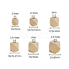 Faceted Unfinished Wood Beads WOOD-CJ0001-07-2