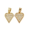 Brass Micro Pave Clear Cubic Zirconia Pendants ZIRC-I367-13G-10-1