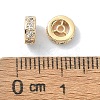 Brass Micro Pave Cubic Zirconia Beads KK-A194-14G-3