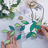 1 Set Plant Acrylic Leaf Window Hanging Decorations AJEW-GF0009-95-3