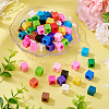 150Pcs Opaque Acrylic European Beads SACR-TA0001-59B-5