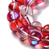 Synthetic Moonstone Beads Strands G-P528-J02-25-3
