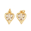 Brass Micro Pave Cubic Zirconia Pendants KK-F927-12B-G-1