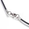 Rubber Cord Necklaces Making MAK-L023-01C-2