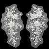 2Pcs 2 Style Flower of Life Pattern Polyester Computerized Embroidery Appliques DIY-GF0006-90-1