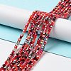 Gradient Color Electroplate Glass Bead Strands GLAA-E042-05-B09-2