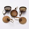 Brass Leverback Earring Settings KK-H024-AB-1