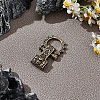 Nbeads 1Pc Tibetan Style Brass Shackle Clasps KK-NB0003-68-4