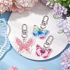 Butterfly Acrylic Pendant Decorations HJEW-JM02372-2