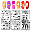 Stainless Steel DIY Nail Art Templates MRMJ-WH0092-026-1