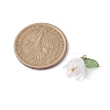White Lily Flower Charms & Flora Leaves Beads PALLOY-JF02543-2
