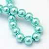 Baking Painted Pearlized Glass Pearl Round Bead Strands HY-Q003-6mm-65-4