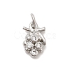 Brass Micro Pave Cubic Zirconia Charms KK-C139-24A-P-1