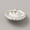 1-Hole Alloy Rhinestone Shank Buttons BUTT-WH0030-22-2