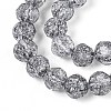 Transparent Crackle Glass Beads Strands GLAA-N053-8mm-02-3