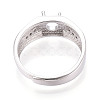 Rhodium Plated 925 Sterling Silver Micro Pave Cubic Zirconia Engagement Solitaire Adjustable Ring Settings STER-T008-14P-3