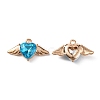 Zinc Alloy Rhinestone Pendants ALRI-TAC0003-24G-2
